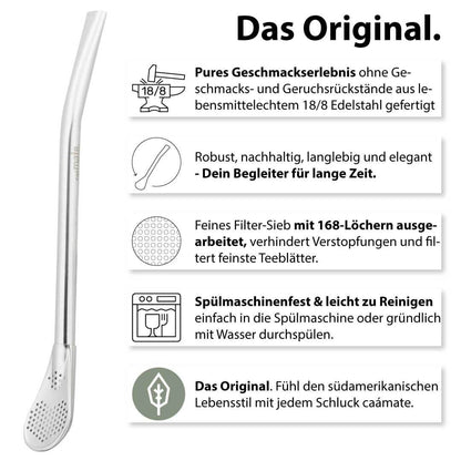 Bombilla Vorteile die klassische Edelstahl Trinkhalm