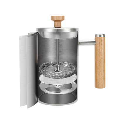 French Press Fusion doppelwandige Isolierung Querschnitt