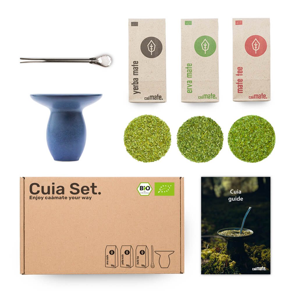 cuia Mate Tee Set Farbe Blau caamate