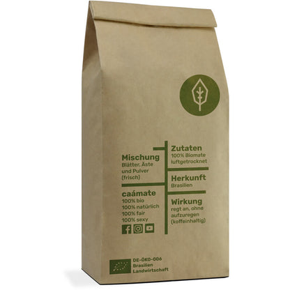 Rückseite erva mate tee caámate