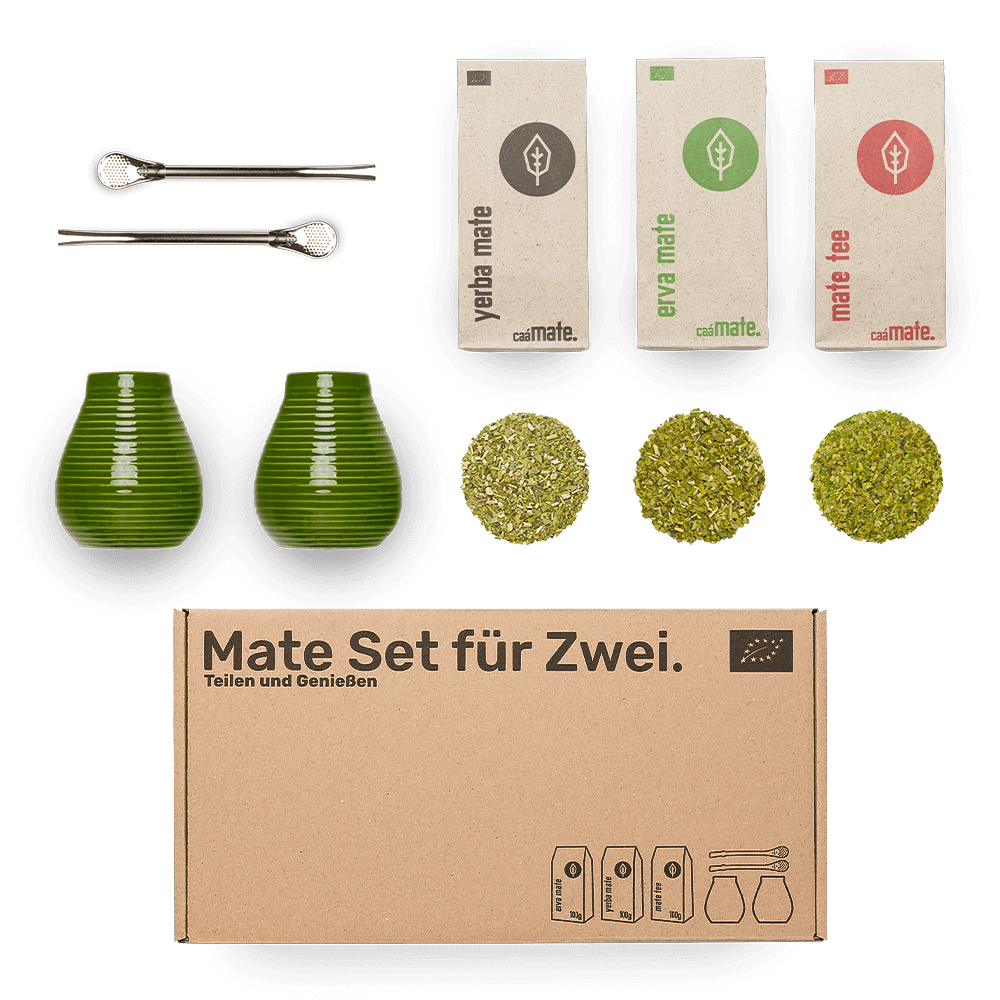 Mate Set Keramik grün für 2 Personen